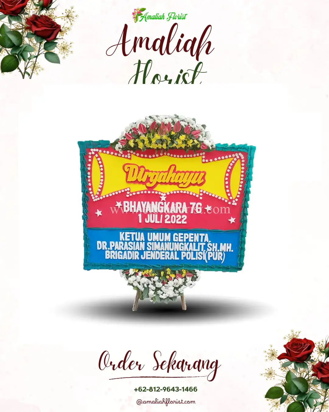 Papan Bunga HUT Ulang Tahun Palurahan